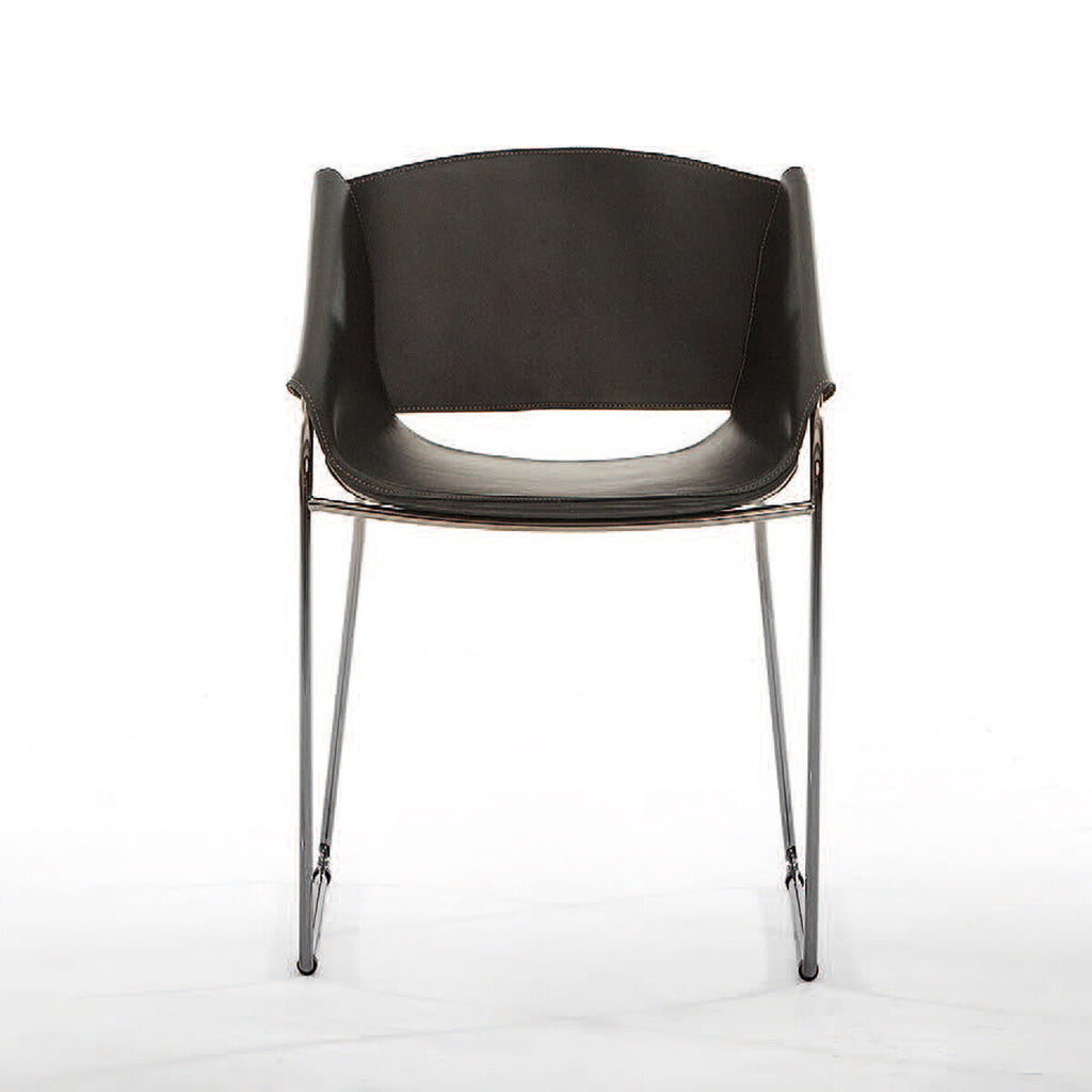 Tonin Casa - SIMPLY T7206A silla con tapizado de cuero de grano completo