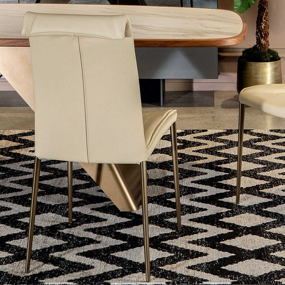 Tonin Casa - SOFIA T7357S Silla de cuero auténtico