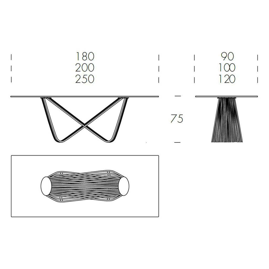 Tonin Casa - TENSO T6957FSG mesa de comedor