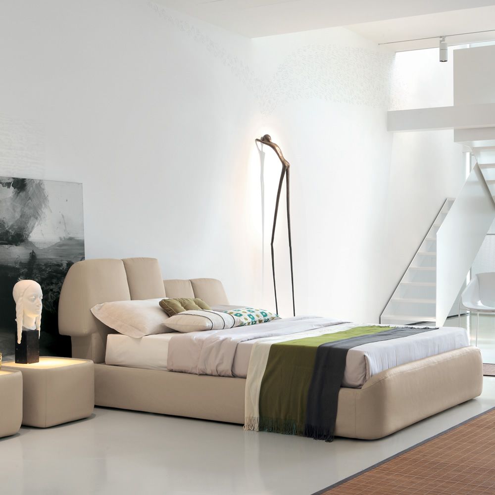 Tonin Casa - Cama Tuny tela con cabecera ajustable