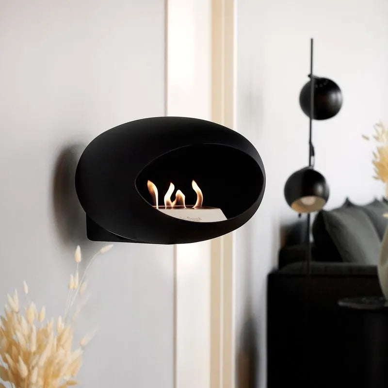 Le Feu - Chimenea de bioetanol negra de pared