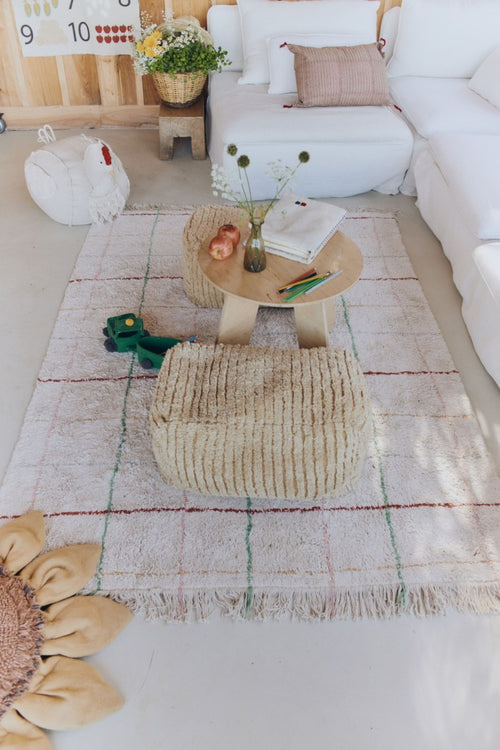 Cotton Play Rug Farm Fields with 7 Cotton Toys, 120x170 cm