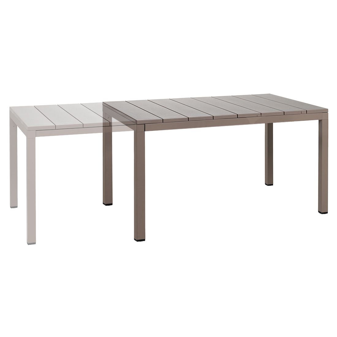 Conjunto de Muebles de Jardín Nardi Net 9 piezas con Mesa 210/280x100cm Taupe