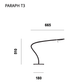 Prandina - LED-Tischlampe Paraph T3 dimm schwarz