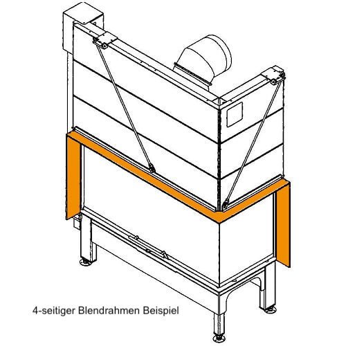 Spartherm - Kamineinsatz Arte 2LRh-66 6-seitiger Blendrahmen