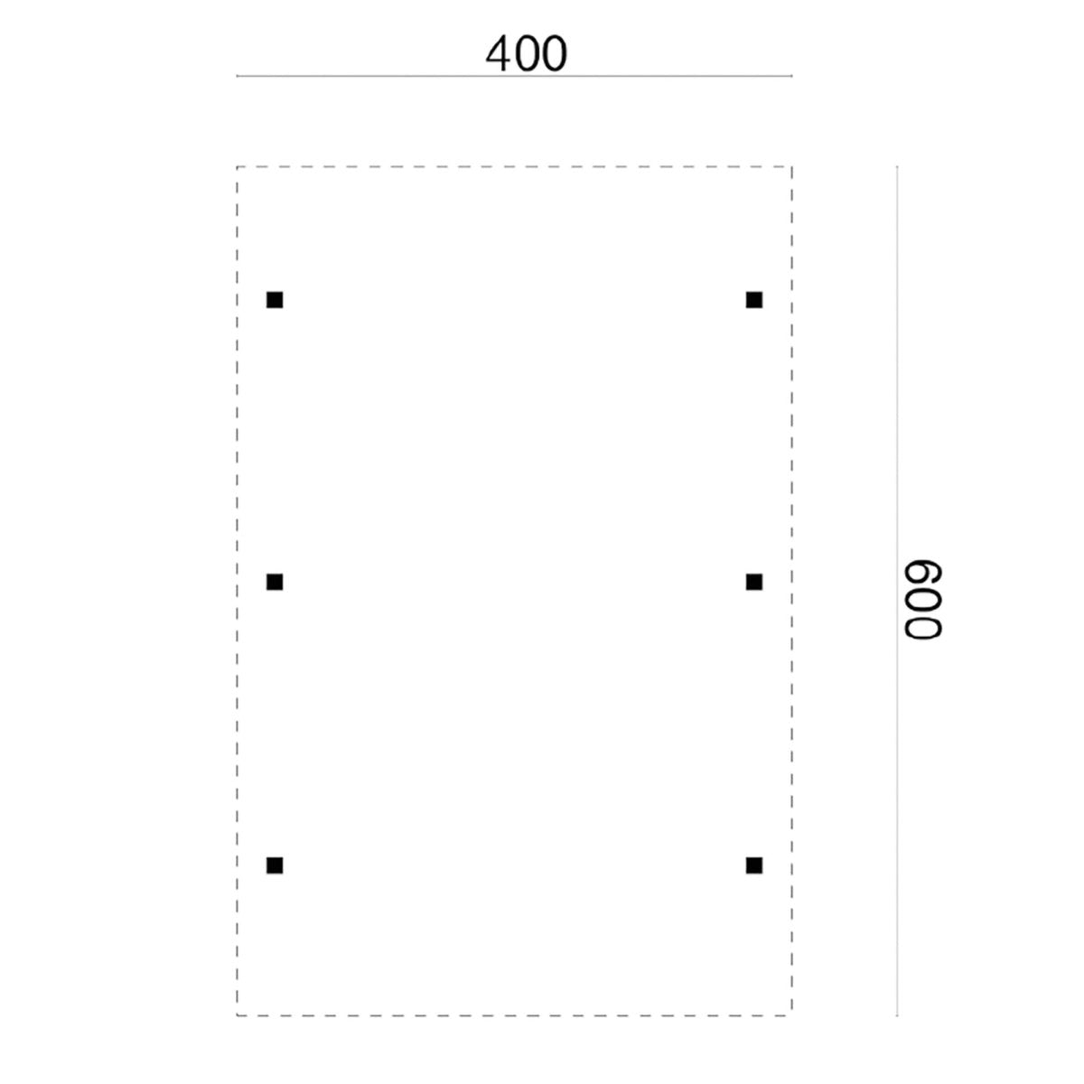 Tuindeco - Carport mit Satteldach 400 x 600 cm