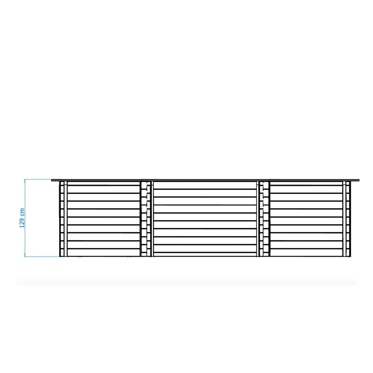 Tuindeco - Luxus-Schwimmbad aus Holz Kokomo Beach 560x517x129cm