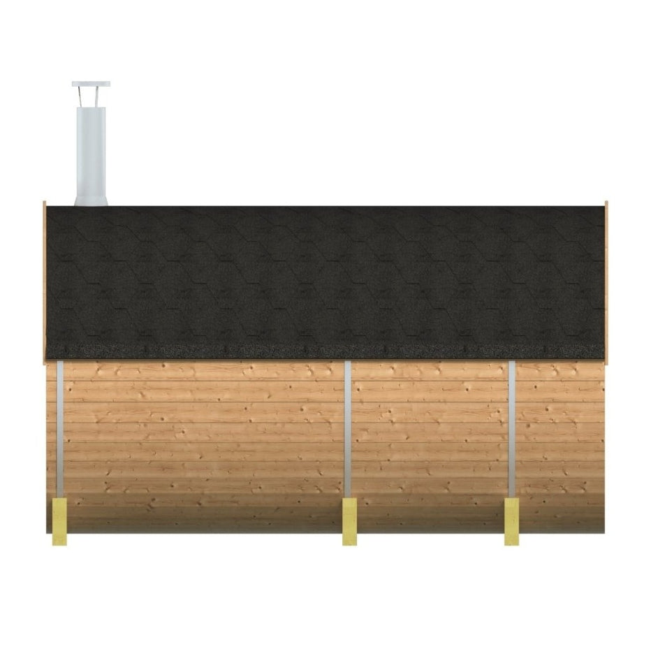 Tuindeco - Thermowood Saunafass Ø215x350 inkl. Umkleideraum