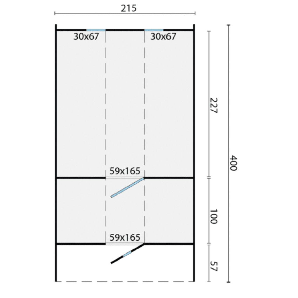 Tuindeco - Thermowood Saunafass Ø215x400 inkl. Umkleideraum