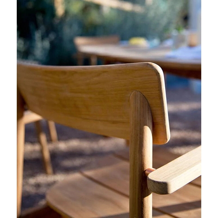 Unopiu - C'est la vie double lounger made of mahogany