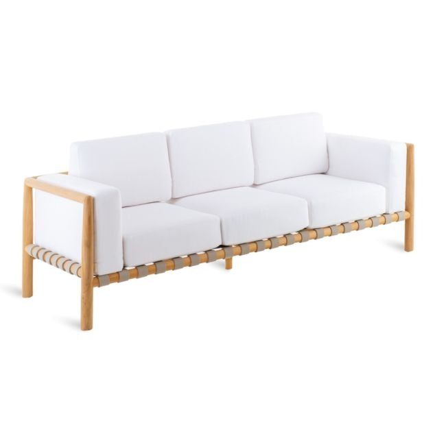 Unopiu - C'est la vie sofa 3-seater made of mahogany