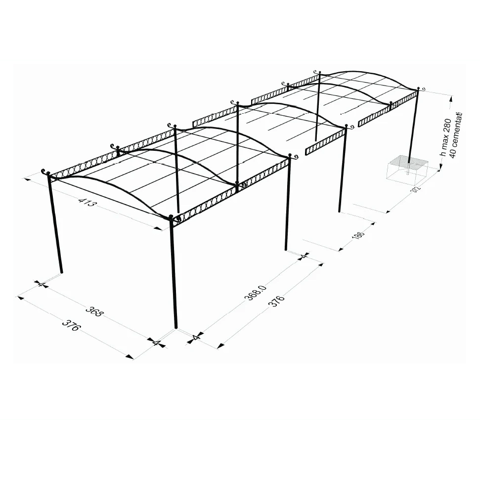 Unopiu - Greenhouse Self-Supporting Model Orangerie in 3 Sizes
