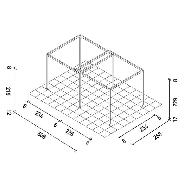 Unopiu - Shibuya® mobile Pergola frei stehend aus Aluminium